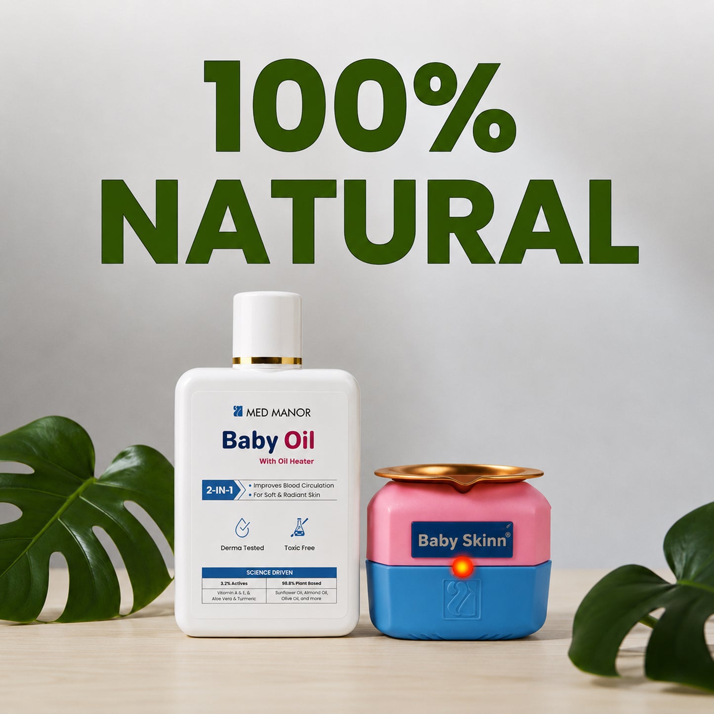 Baby Massage Oil With FREE Heater | Nourishes & Improves Skin Tone | 100ml
