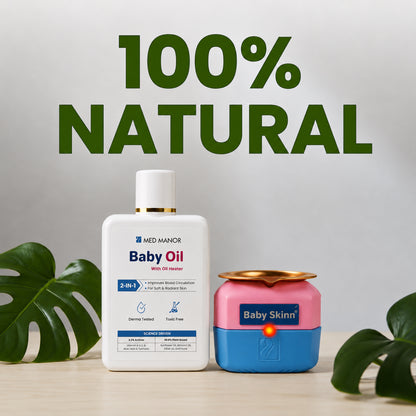 Baby Massage Oil With FREE Heater | Nourishes & Improves Skin Tone | 100ml