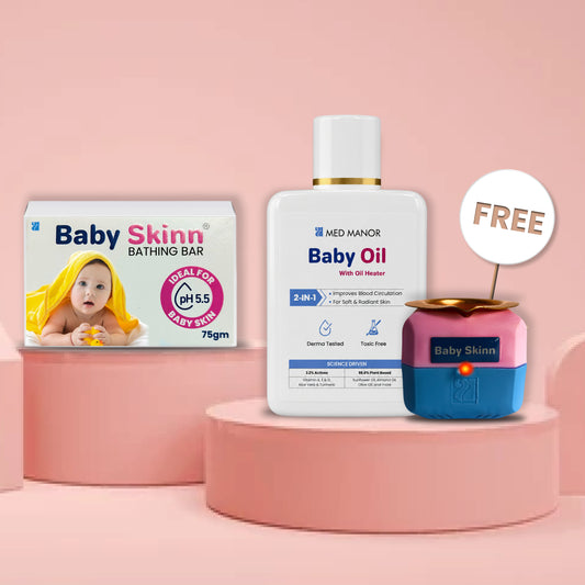Baby Skinn Massage Oil + FREE Heater + Bathing Bar