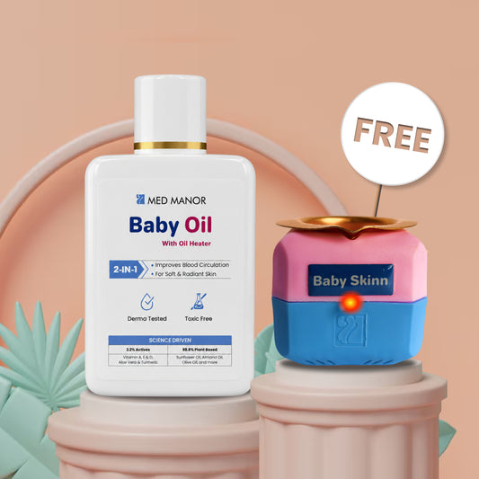 Baby Massage Oil With FREE Heater | Nourishes & Improves Skin Tone | 100ml