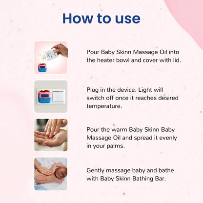 Baby Massage Oil With FREE Heater | Nourishes & Improves Skin Tone | 100ml