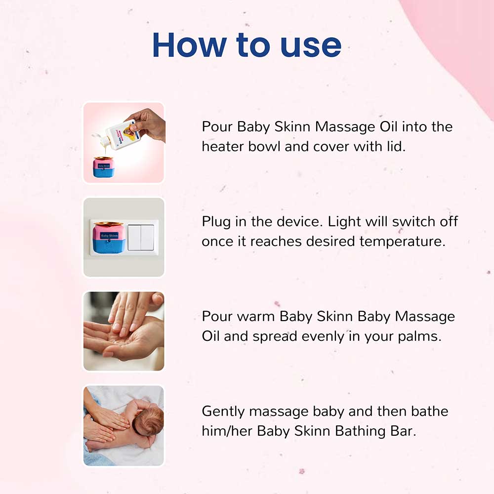 Baby Massage Oil With FREE Heater | Nourishes & Improves Skin Tone | 100ml