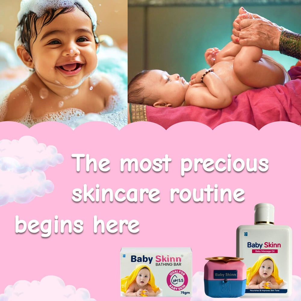 Baby Skinn Massage Oil + FREE Heater + Bathing Bar
