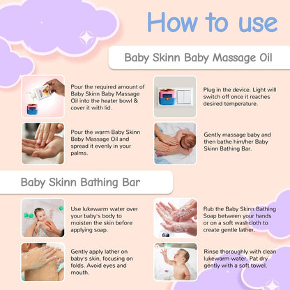 Baby Skinn Massage Oil + FREE Heater + Bathing Bar