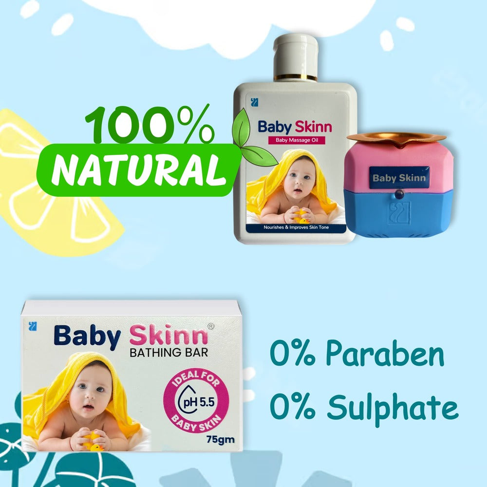 Baby Skinn Massage Oil + FREE Heater + Bathing Bar