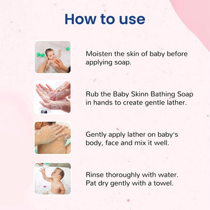 Baby Skinn Sulphate Free, pH 5.5  & Tear Free Bathing Soap Bar