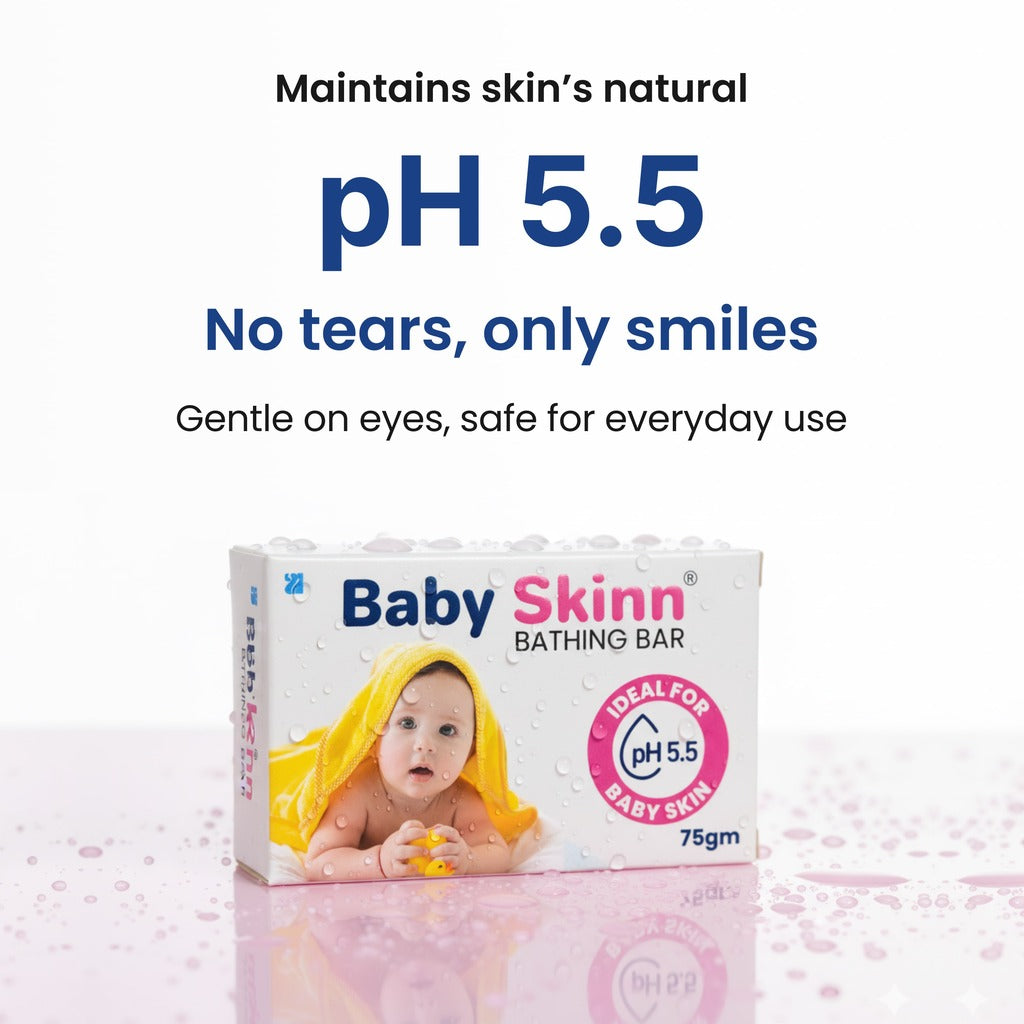 Baby Skinn Sulphate Free, pH 5.5  & Tear Free Bathing Soap Bar